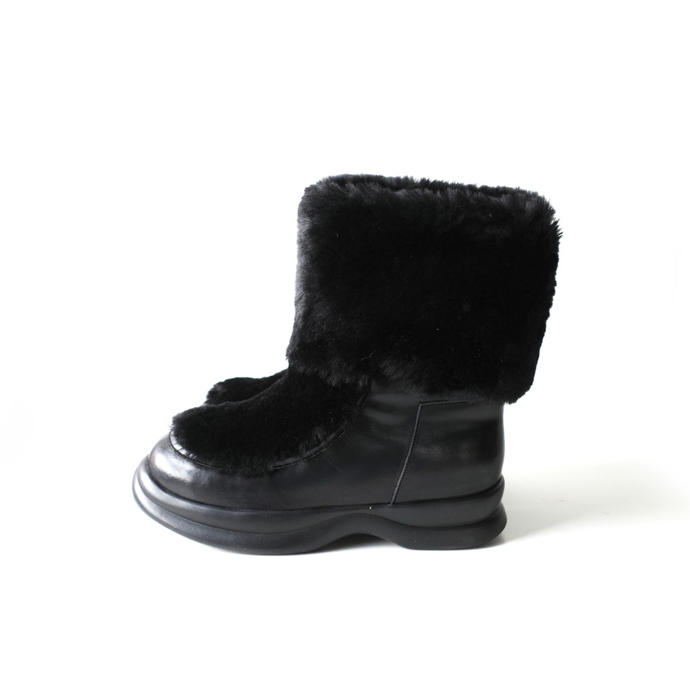 Tetto Fur Boots ( Black )