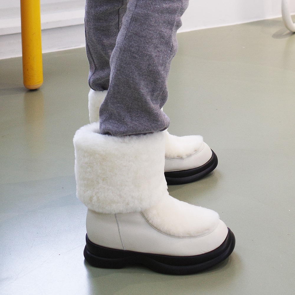 Tetto Fur Boots ( Ivory )